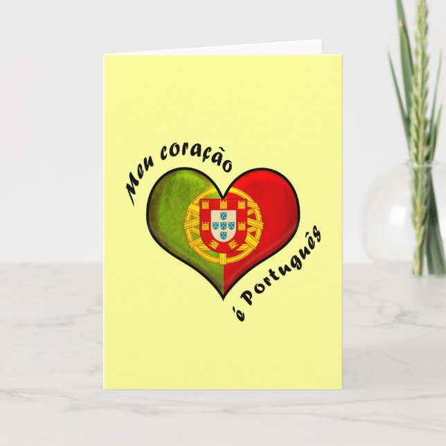 Cartão Coração português (Frente)