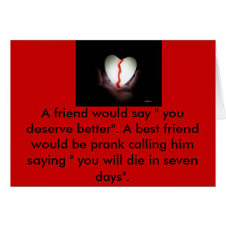 Cartão Coração quebrado