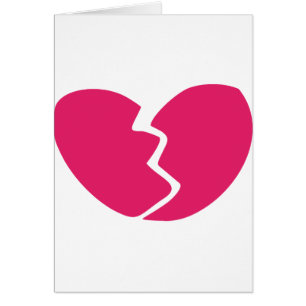 Cartão Coração quebrado
