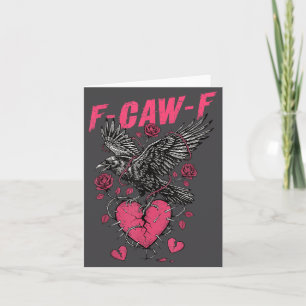 Cartão Coração Quebrado F Caw F Crow Anti Dia dos Namorad