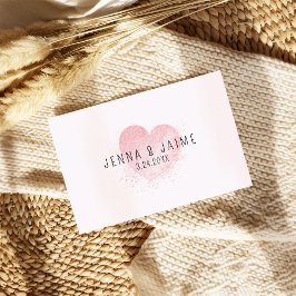 Cartão Coração Rosa Aquarela Aniversário ou Casamento