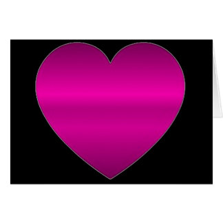 Cartão Coração Rosa Brilhante