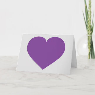 Cartão Coração roxo