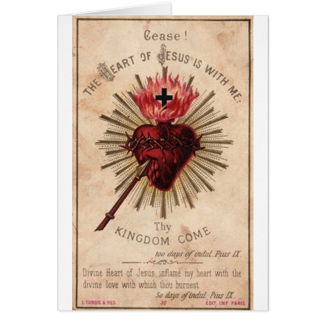 Cartão Coração sagrado (Frente)