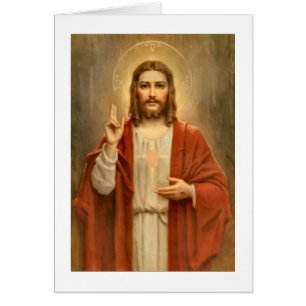 Cartão Coração Sagrado com Halo