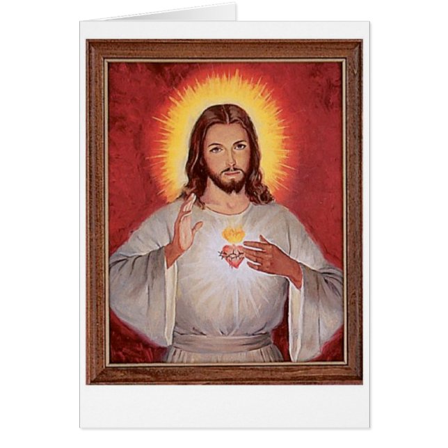 Cartão Coração sagrado de Jesus (Frente)