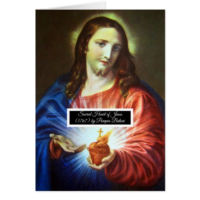 Cartão Coração Sagrado de Jesus (Frente)