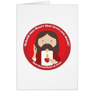 Cartão Coração sagrado de Jesus