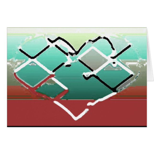 Cartão Coração tátil (Frente Horizontal)