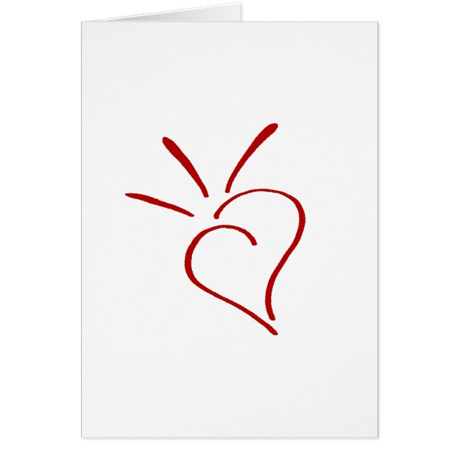 Cartão Coração Vermelho - (Frente)