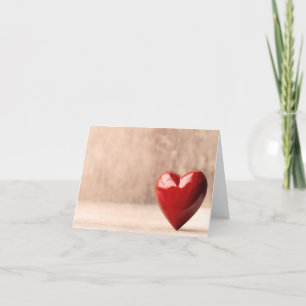 Cartão Coração vermelho.