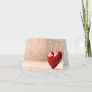 Cartão Coração vermelho.