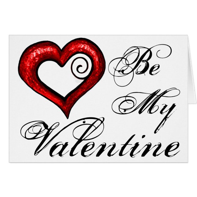 Cartão Coração Vermelho (Frente Horizontal)