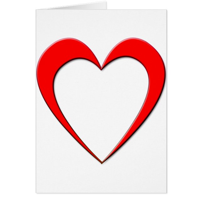 Cartão Coração Vermelho (Frente)