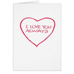 Cartão Coração vermelho. Amor