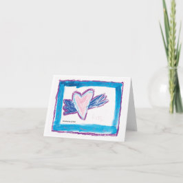 Cartão Coração Voador - Crianças Arte para COC