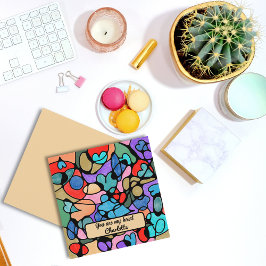 CARTÃO CORAÇÕES ACRILICO DIGITAL NEUROGRÁFICO