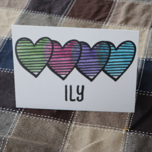 Cartão Corações adoram dia de os namorados retrô fofo