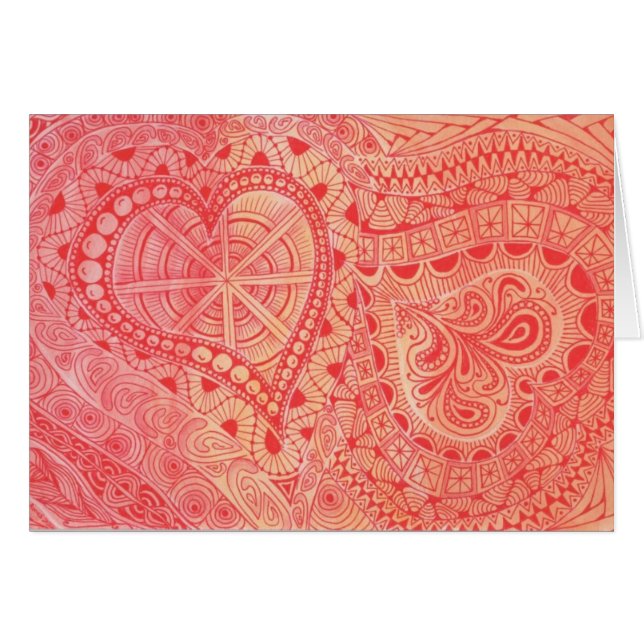 Cartão Corações Afire! (Frente Horizontal)