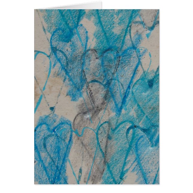 Cartão Corações Azuis (Frente)