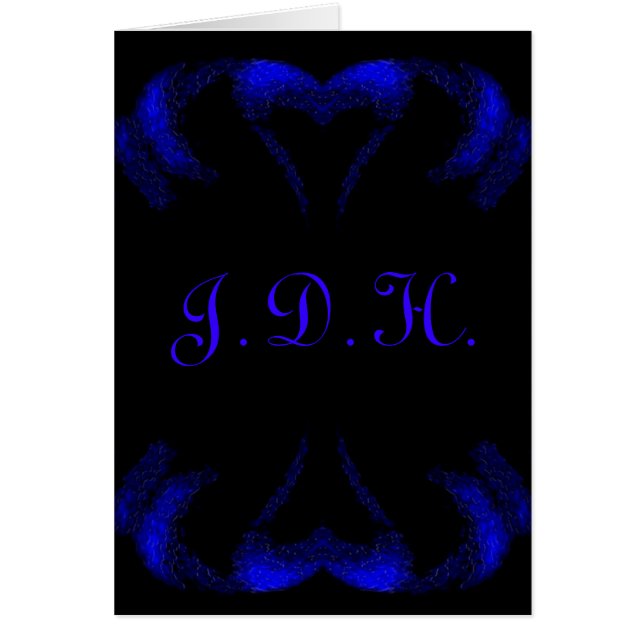 Cartão Corações Azuis 2 (Frente)