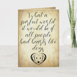 Cartão Corações Bonitos Como Cães Um Mundo Perfeito