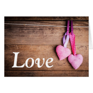 Cartão Corações bonitos do Crochet