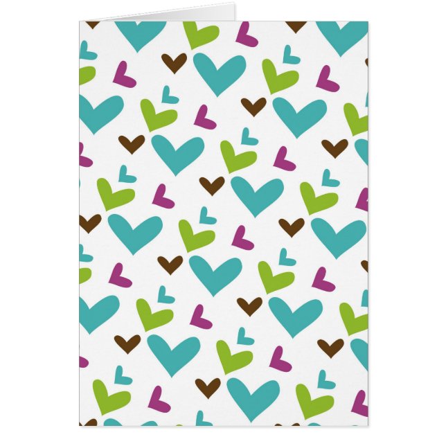 Cartão Corações Colorido (Frente)