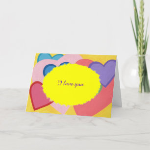 Cartão Corações Coloridos Você me casado?