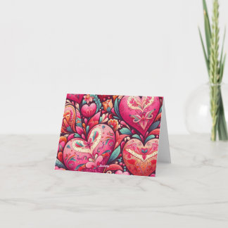 Cartão Corações de amor