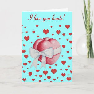 Cartão corações de amor vermelho com romântico arco br