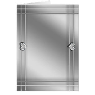 Cartão Corações de prata (retrato)