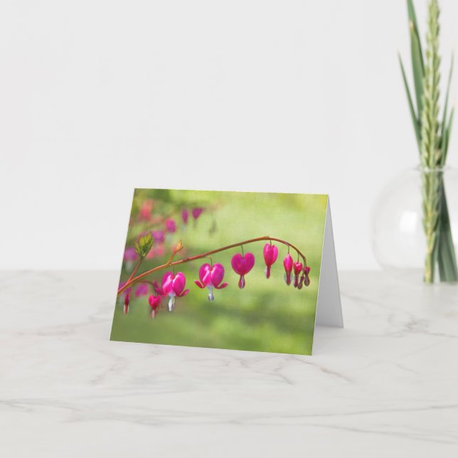 Cartão Corações de sangramento (Frente)