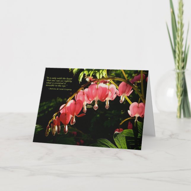 Cartão Corações de sangramento (Frente)