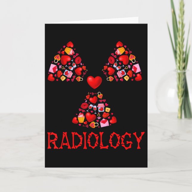 Cartão Corações de São Valentão da Radiologia Fofa Radiol (Frente)