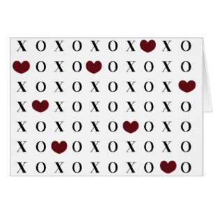 Cartão Corações de XOXO