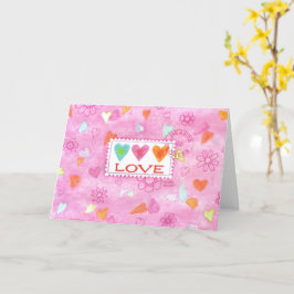 Cartão Corações dias de os namorados Enviando Cartaz de D