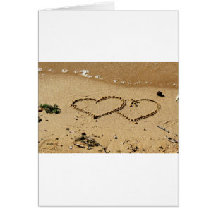 Cartão Corações do Coração adoram personalizar Anniversár