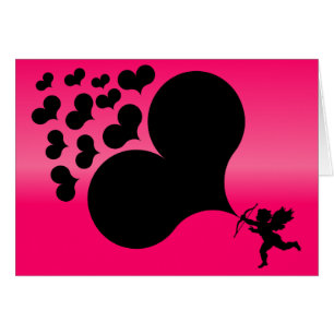 Cartão Corações em Fotos Cupidas