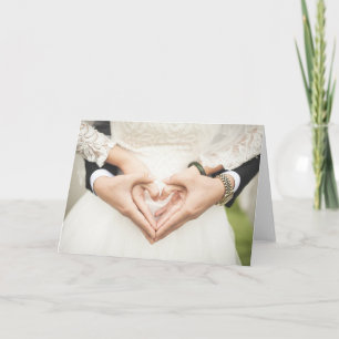 Cartão Corações em Nossas Mãos Casamento