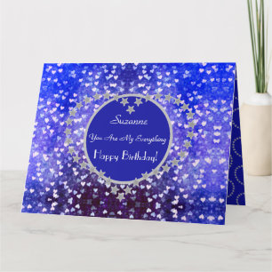 Cartão Corações Especiais de Aniversário Personalizados