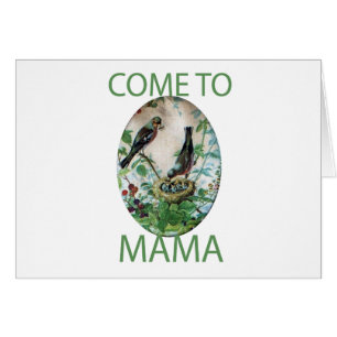 Cartão Corações Famintos: Mamãe tem Comida! Venha Para Ma