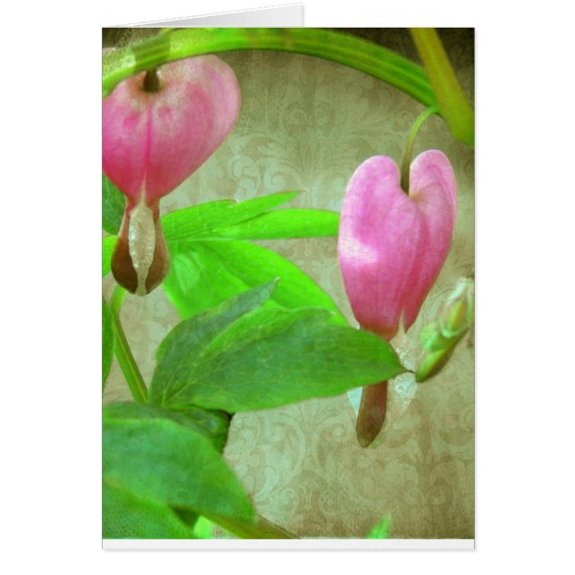 Cartão Corações Sangrentos Com Textura (Frente)