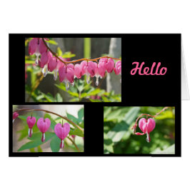 Cartão Corações Sangrentos Flores