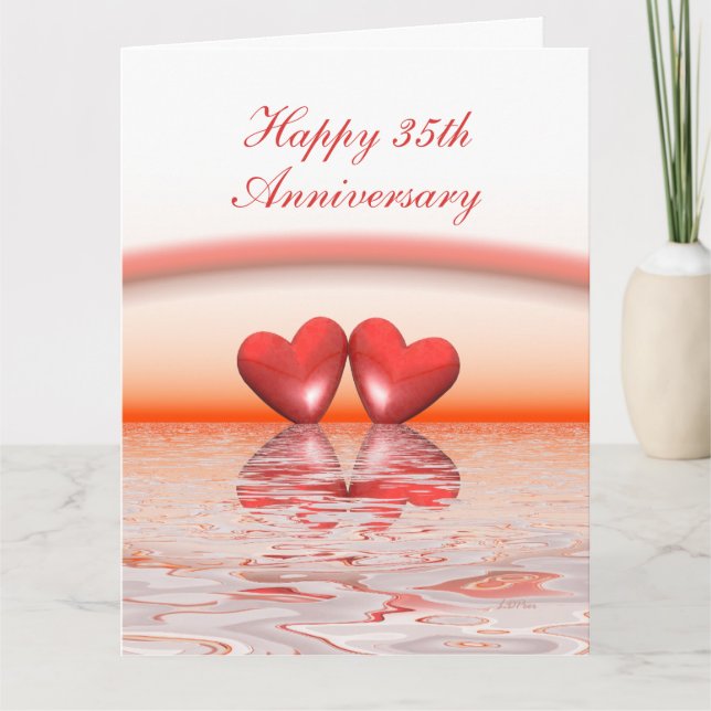 Cartão Corais do 35º aniversário (Frente)