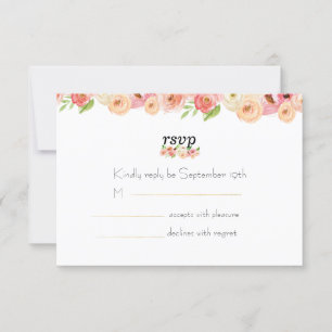 Cartão coral do convite do casamento do primavera