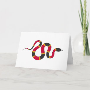 Cartão Coral Snake Blank Greeting Card