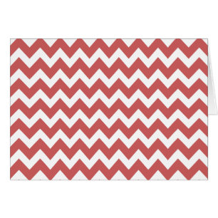 Cartão Coral Zigzag Chevron Stripes