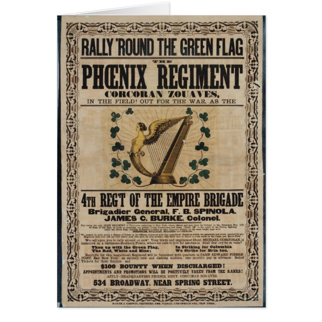 Cartão Corcoran Zouaves (Frente)