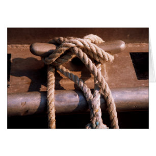 Cartão Corda Ligada A Uma Gravata De Barco